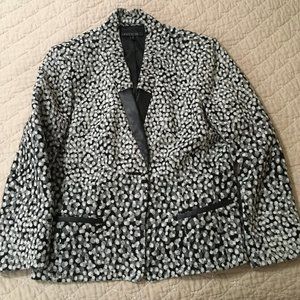 Women's Lafayette 148 Black and White Career Jacket Size 14